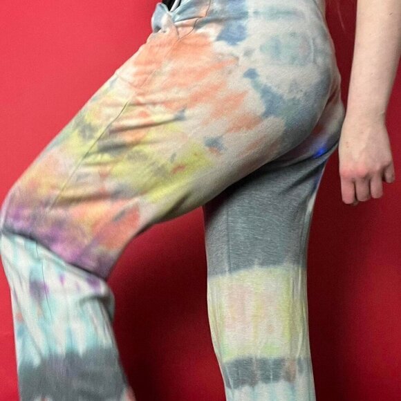 Everlast / Pastel tie dye bell bottom sweatpants​​​​​​​​​ - Picture 4 of 6